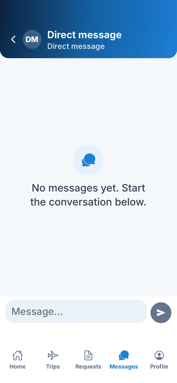Messaging screen