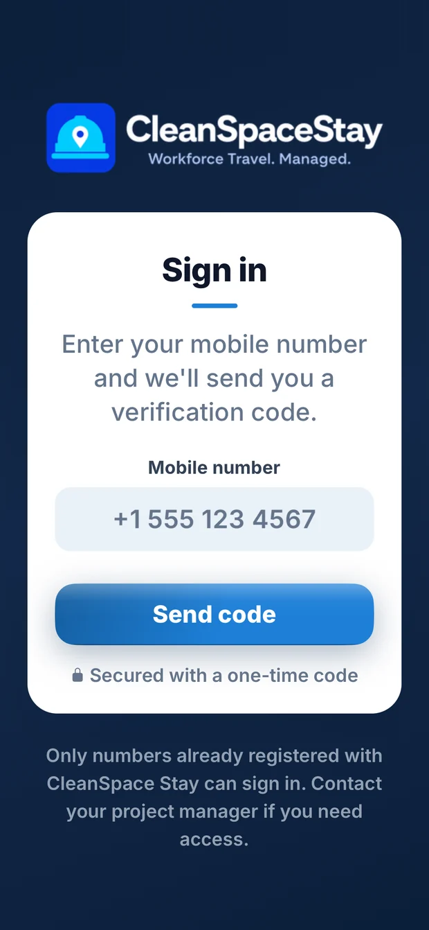 Secure sign-in screen